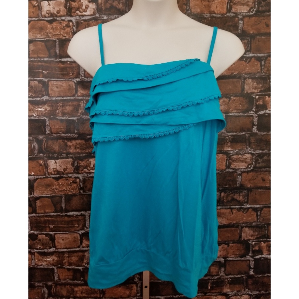 Lane Bryant Fun & Flirty Ruffle Tank Top